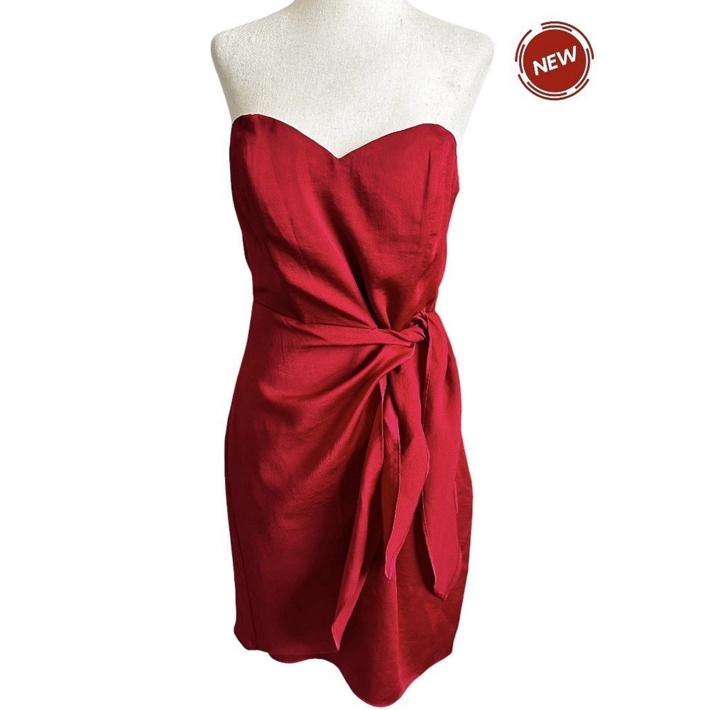 Express Womens Red Strapless Mini Dress Size 10 Party Date Night NWT | 63-9